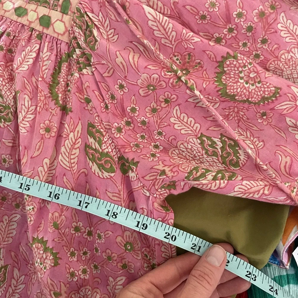 Cleobella Pink and Gold Patterned Mini Dress - Picture 11 of 13